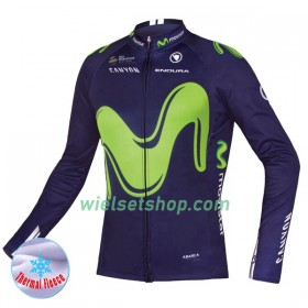 Wielershirt 2017 Movistar Team N001 Winter Thermal Fleece